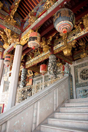 grand entrance of the clan temple Khoo Kong Si in Penangの写真素材