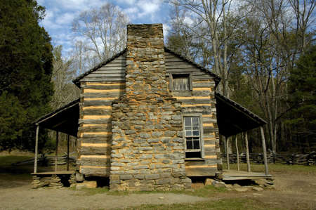 Cades Cove - John Oliver Cabinの写真素材