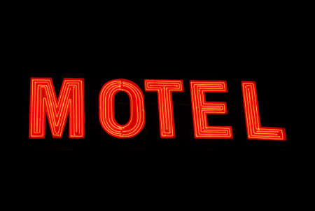 Red Neon Motel Signの写真素材