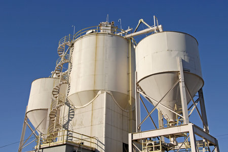 Industrial Cement Processing Plant                                   の写真素材