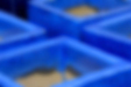 Abstract Blur Background Image of Square Blue Potteryの写真素材