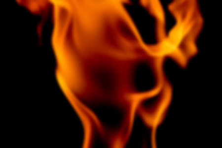 Blur  Image of the Flames from a Torch at Night