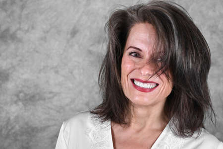 Portrait of a Beautiful Mature Womanの写真素材