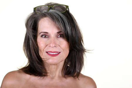 Portrait of a Beautiful Mature Womanの写真素材