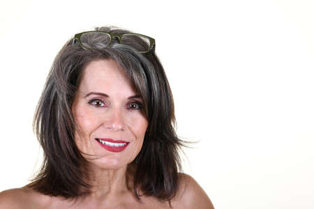 Portrait of a Beautiful Mature Womanの写真素材