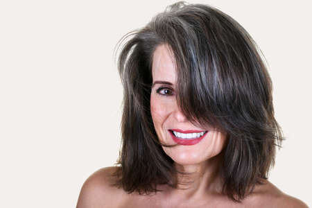 Portrait of a Beautiful Mature Womanの写真素材