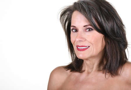 Portrait of a Beautiful Mature Womanの写真素材