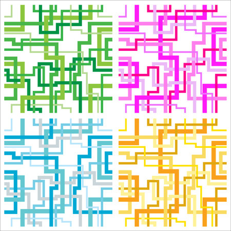 Seamless interweaving lines patternのイラスト素材
