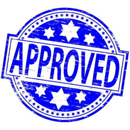 APPROVED Rubber Stampのイラスト素材