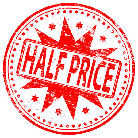HALF PRICE Rubber Stampのイラスト素材