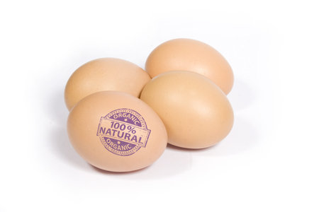 Eggs with 100% NATURAL stamp