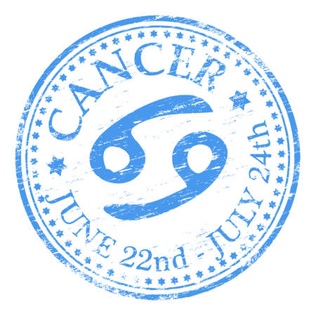 CANCER Zodiac Rubber Stampのイラスト素材