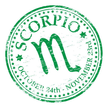 SCORPIO Zodiac Rubber Stampのイラスト素材