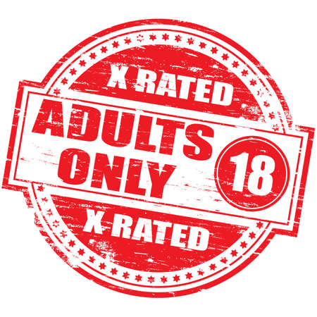 ADULTS ONLY Rubber Stampのイラスト素材