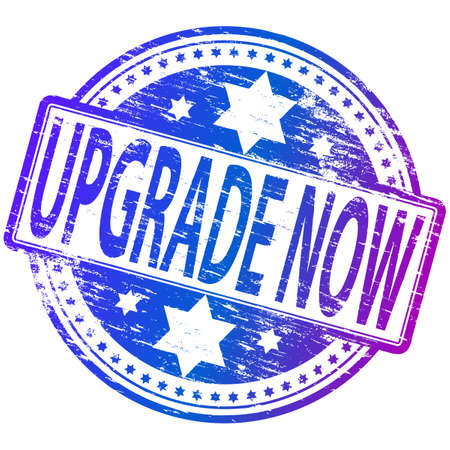 UPGRADE NOW Rubber Stampのイラスト素材