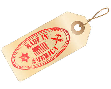 MADE IN AMERICA Tagのイラスト素材