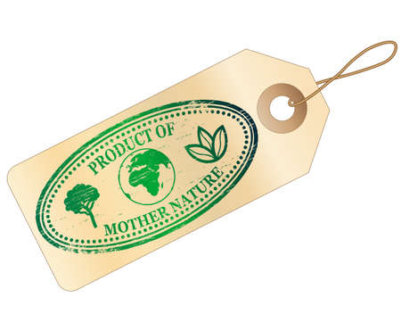 PRODUCT OF MOTHER NATURE Tagのイラスト素材