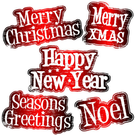 Christmas Rubber Stampsのイラスト素材