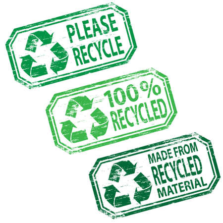 Recycled rubber stamp のイラスト素材