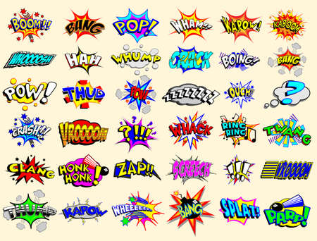 Cartoon text explosionsのイラスト素材
