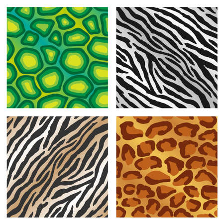 Seamless repeating colorful animal print backgrounds illustrationsのイラスト素材
