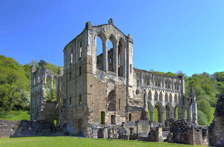 Rievaulx Abbey. Ruins near Helmsley in North Yorkshireの写真素材