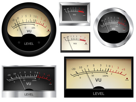 audio VU meters. Different colors and styles.
のイラスト素材