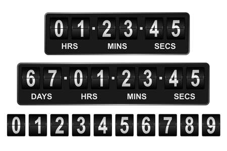 Mechanical countdown timer. Days, hours, minutes, seconds
のイラスト素材