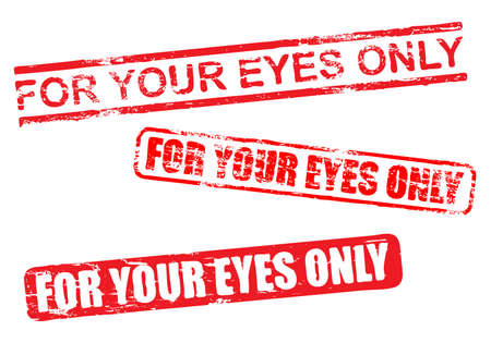 for your eyes only vector rubber stamp illustrationsのイラスト素材