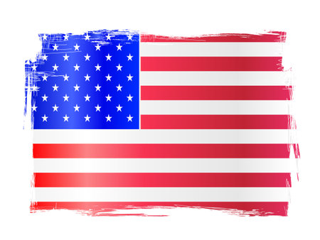 Grungy distressed stars and stripes flag of the USAのイラスト素材