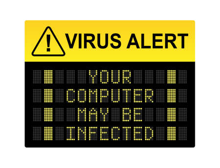 Attention virus alert warning in LED display letters
のイラスト素材