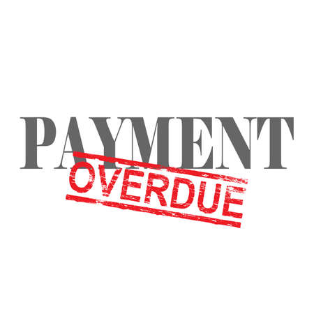 Payment word with overdue stamped across itのイラスト素材
