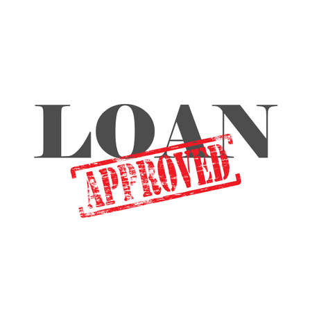 Loan word with approved stamped across itのイラスト素材