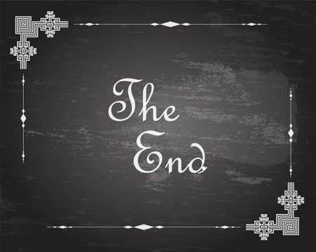The end text film ending background frameのイラスト素材