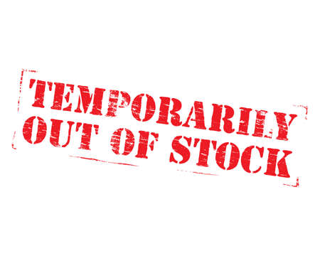 Temporarily out of stock grungy rubber stamp signのイラスト素材