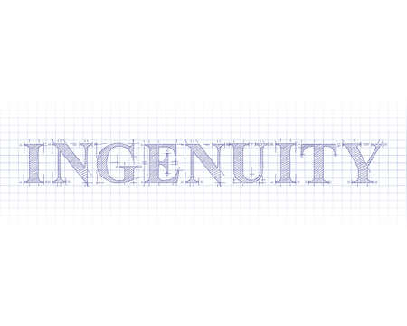 Ingenuity word in technical drawing on graph paper
のイラスト素材