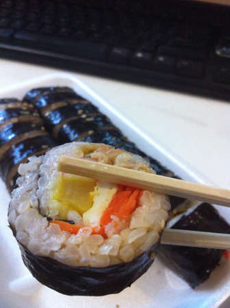 Casual Oriental sushi for breakfastの素材