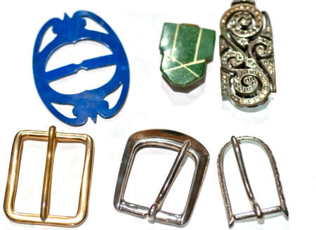 Collection of vintage bucklesの写真素材