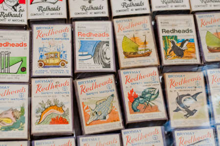 Editorial  Classic collection of Redheads safety matches by Brymay Australiaのeditorial素材