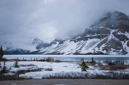 ground of snow mountainの写真素材