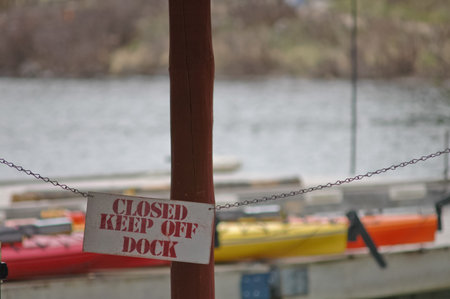 closed yacht dockの写真素材