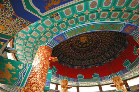 ancient Chinese painting on heritage palaceの写真素材