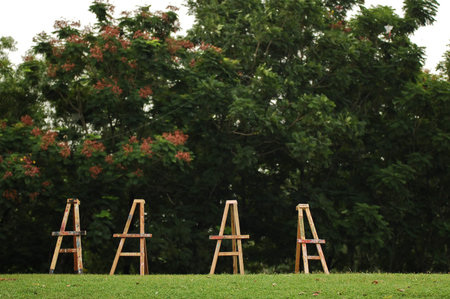 painting easels on vista mountain