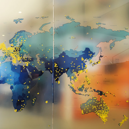 Word map and a transparent glass wallの写真素材