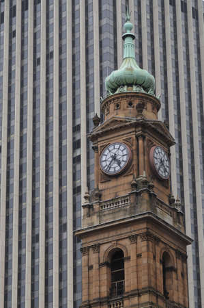 Old Victorian clock tower in Sydney Central Business Districtの写真素材