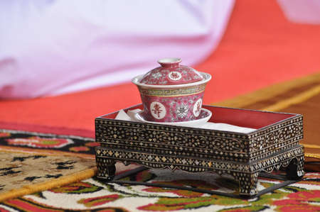 Fine crafted ceramic tea cup from Chinaの写真素材