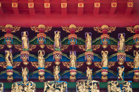 Golden sacred dolls in Taiwan temple