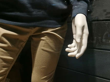A mannequin standing and ready to shake handの写真素材