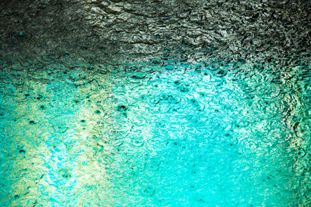 Raindrops in the swimming pool, Abstract background