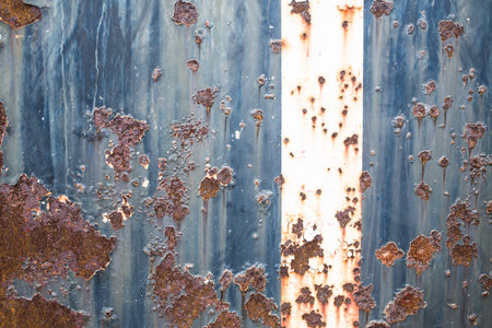 Rusty metal texture with Multicolored backgroundの写真素材